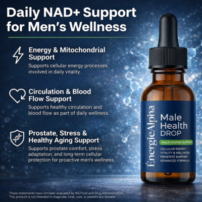 ÉnergieAlpha NAD+ Mens Complex 30-serving bottle