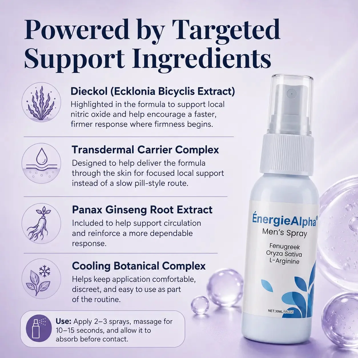 ÉnergieAlpha® Men's Performance Spray bottle