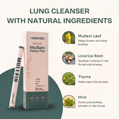 Restored™ Mullein Detox Pen with mullein, thyme, mint and licorice root