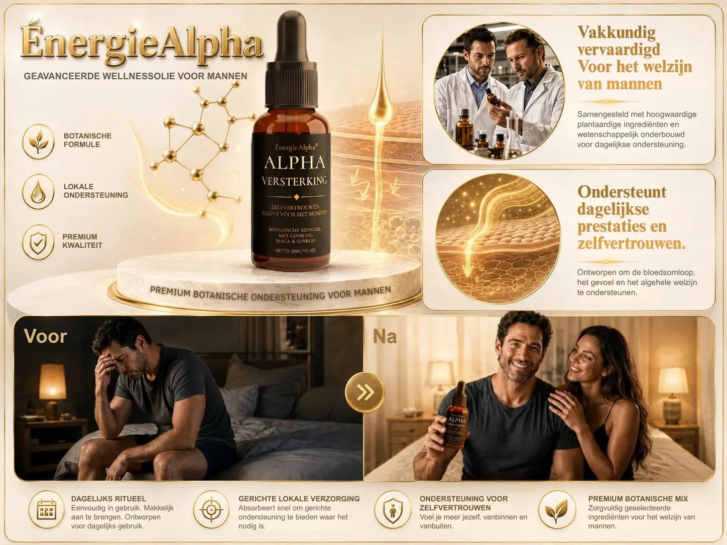 ÉnergieAlpha® Alpha Versterking met ginseng, maca en ginkgo