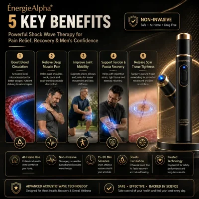 ÉnergieAlpha® handheld ultrasonic shock wave massager
