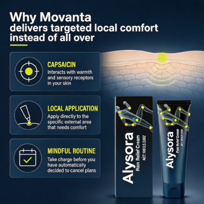 Alysora capsaicin pain relief cream for targeted application