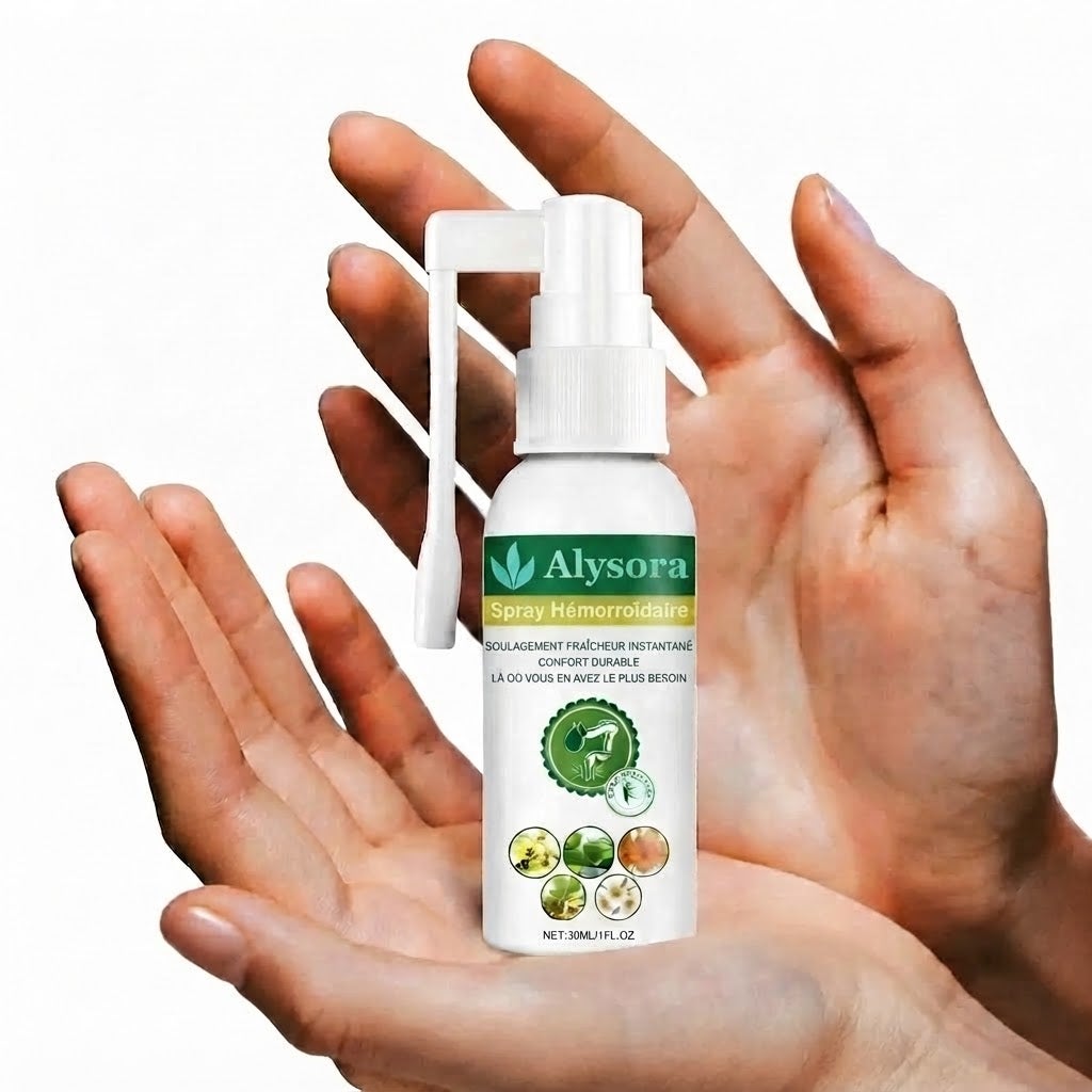 Alysora™ Spray Hémorroïdes conçu pour une utilisation 2 à 3 fois par jour