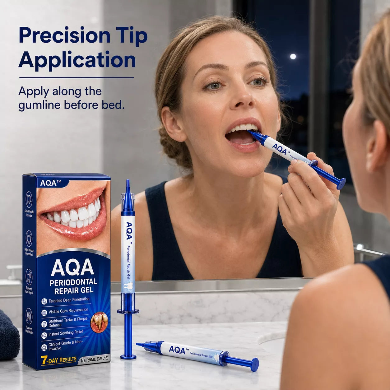 AQA™ Periodontal Protect Repair Gel with precision applicator