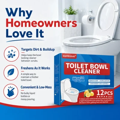Contcove pre-measured toilet cleaner tablets with no pouring required