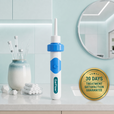 EarFlow electric ear cleaning device with gentle suction