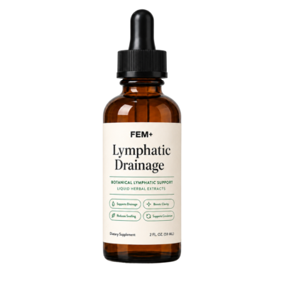 FEM+ lymphatic support drops with stillingia root and prickly ash