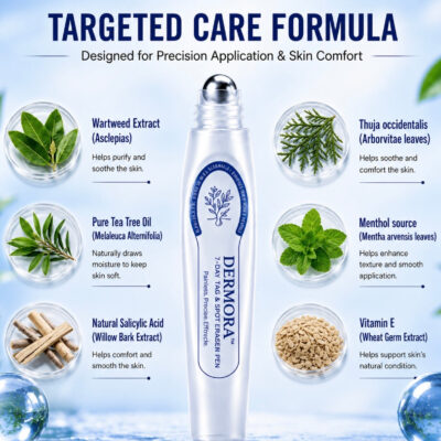 Dermora™ roller serum with tea tree oil