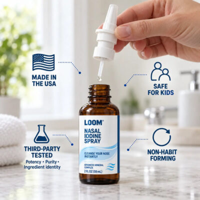 Loom daily iodine nasal spray with fulvic acid minerals
