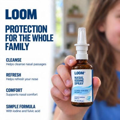 Loom iodine and fulvic acid nasal cleansing formula