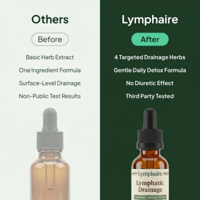 Lymphaire liquid supplement with cleavers and red clover