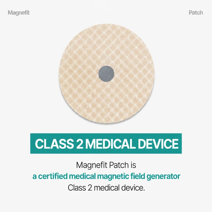 Magnefit magnetic finger joint patch with neodymium core