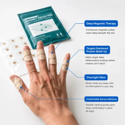 Magnefit overnight magnetic patch for stiff finger joints