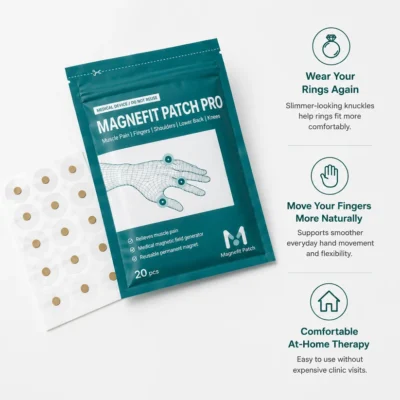 Magnefit ultra-thin patch for finger and knuckle joint support