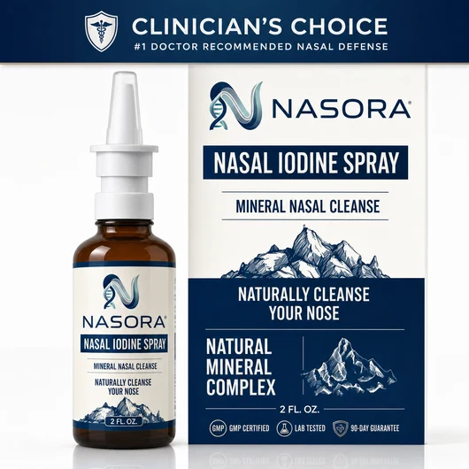 Nasora PVP-iodine formula for daily nasal cleansing