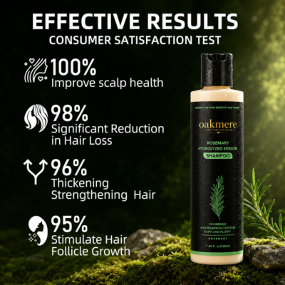 Oakmere® shampoo with triple hydrolyzed keratin
