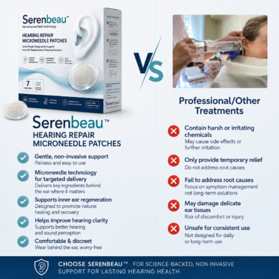 Serenbeau pain-free microneedle patches designed for hearing support