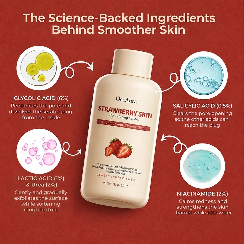 OceAura Strawberry Skin Cream with 2% urea