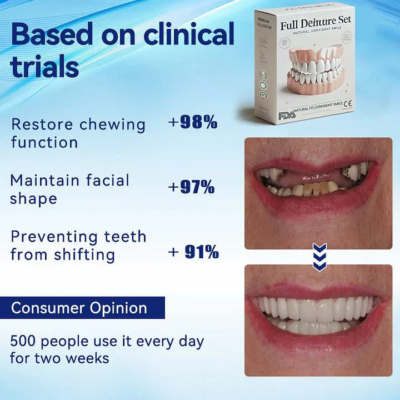 Hidone removable natural rubber denture set