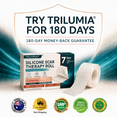 TRILUMIA silicone scar roll with 1 cm cutting grid