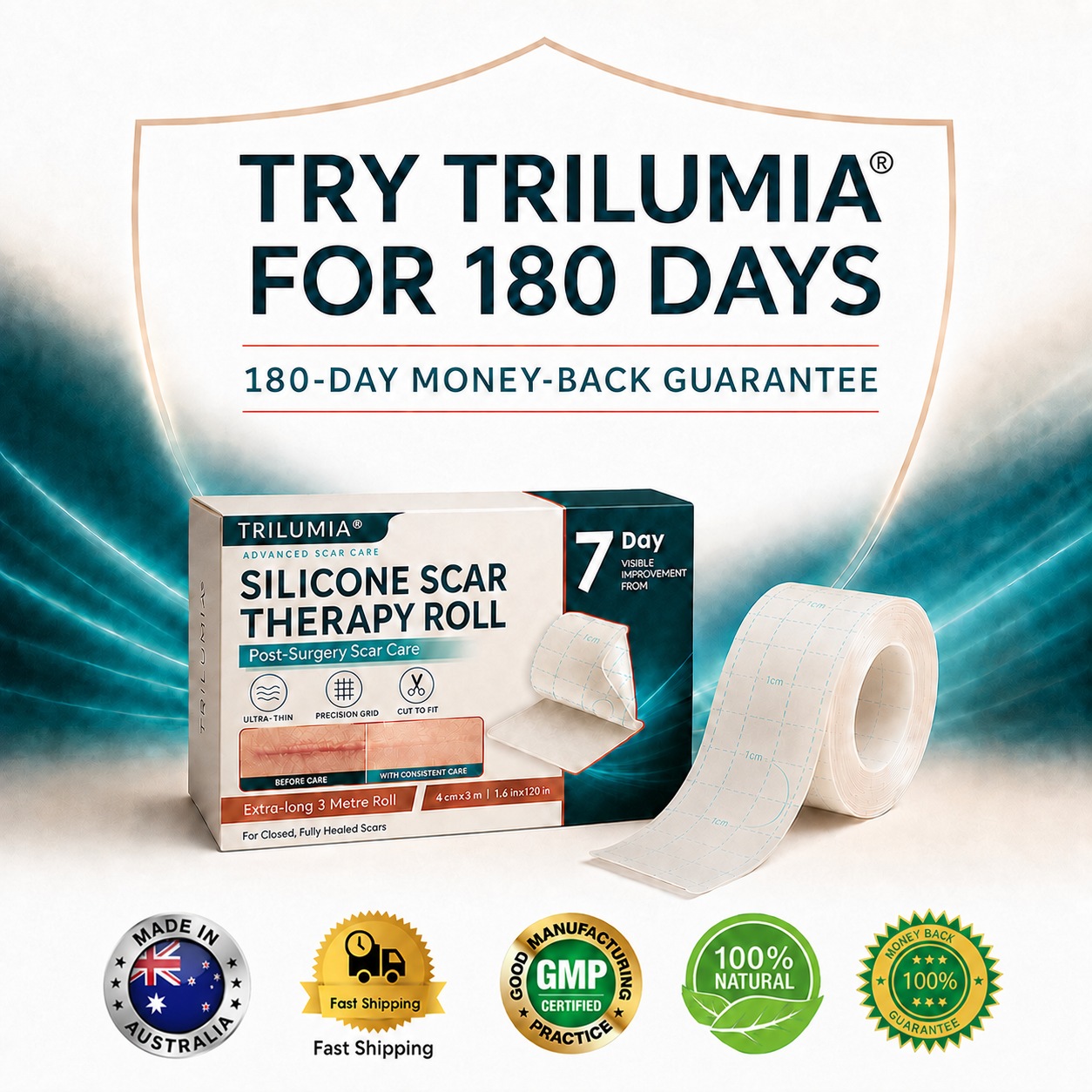 TRILUMIA Silicone Scar Therapy Roll
