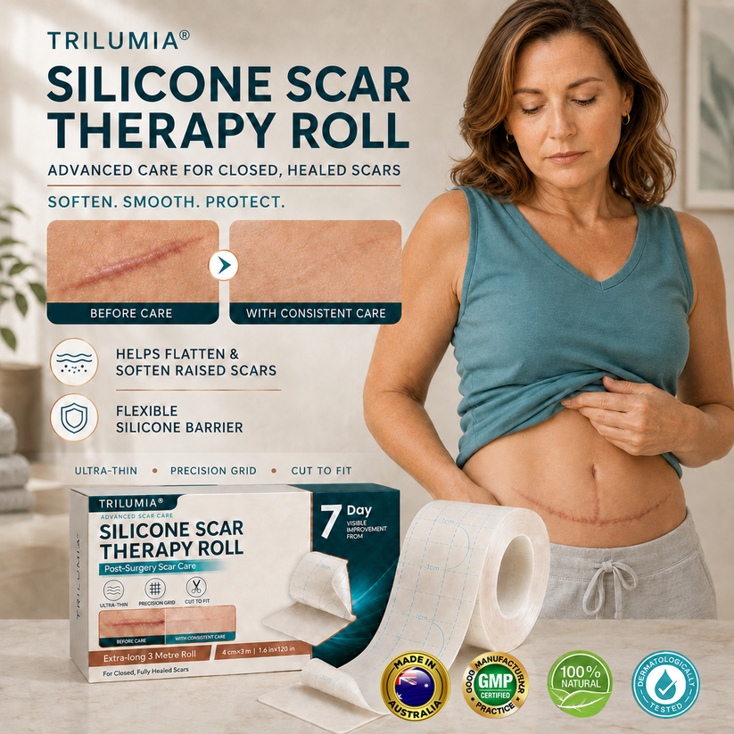 TRILUMIA flexible silicone scar sheet for custom-fit application