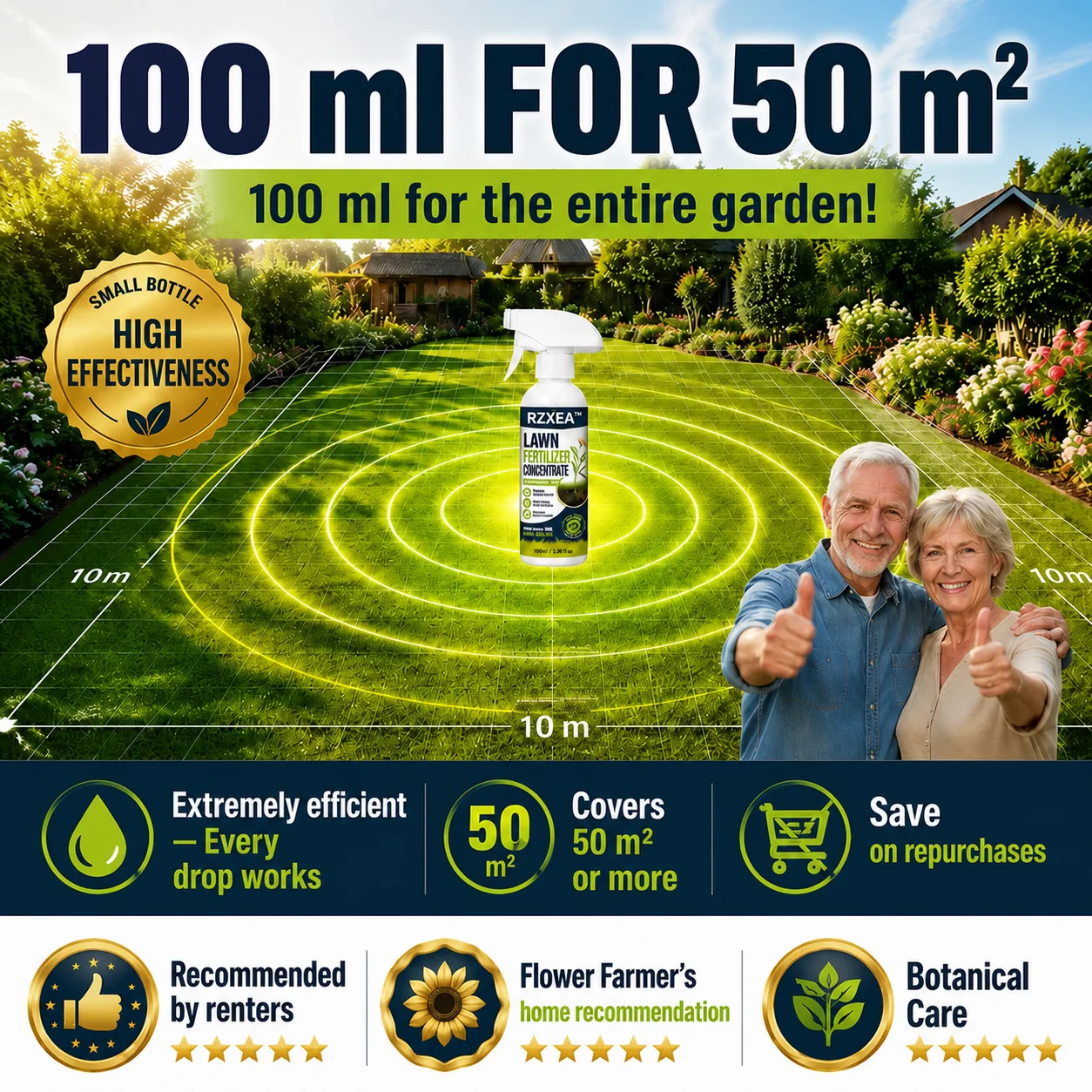 RZXEA™ Fast-Acting Natural lawn Weed & Grass Killer Spray