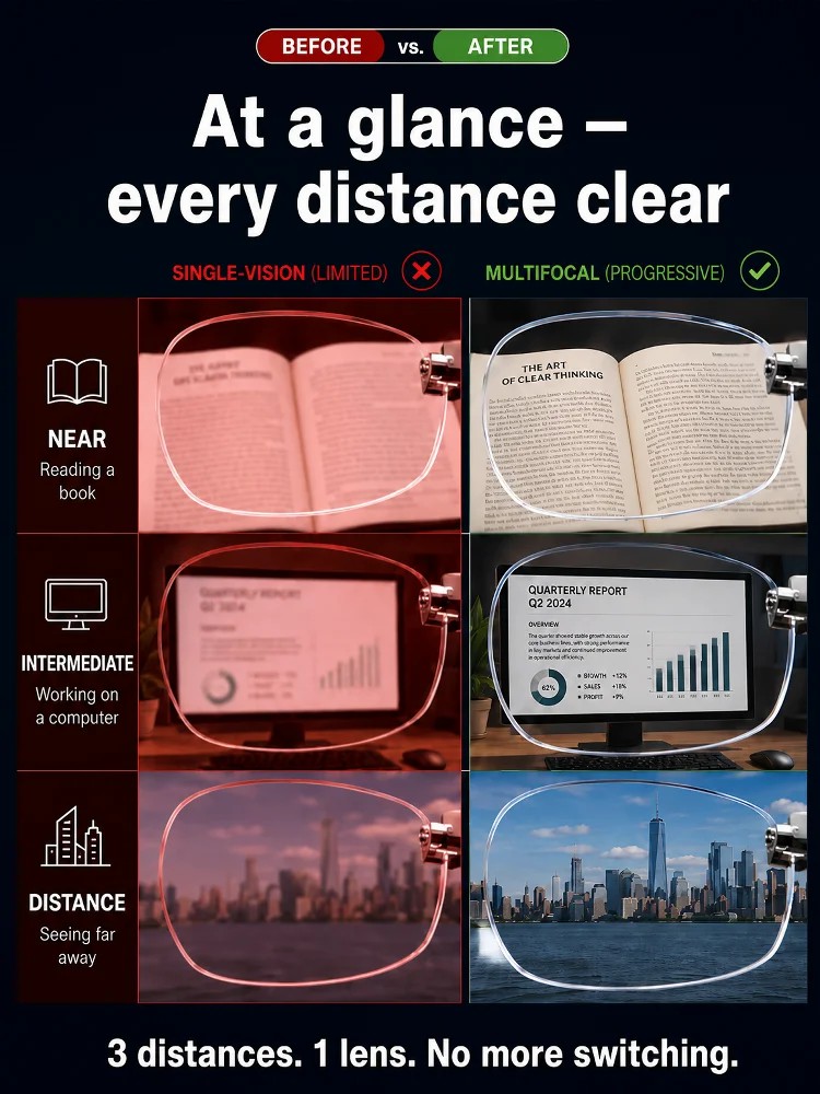 Vitalisle Multifocal Reading Glasses
