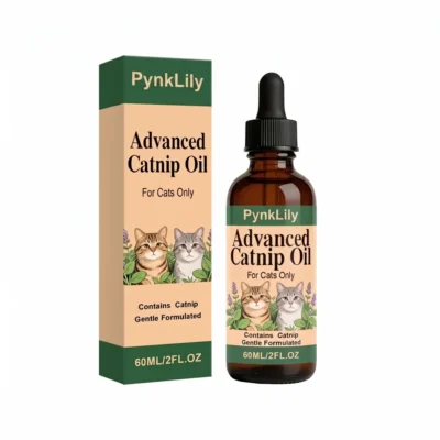 Pynklily Purr Drops bottle with a dropper