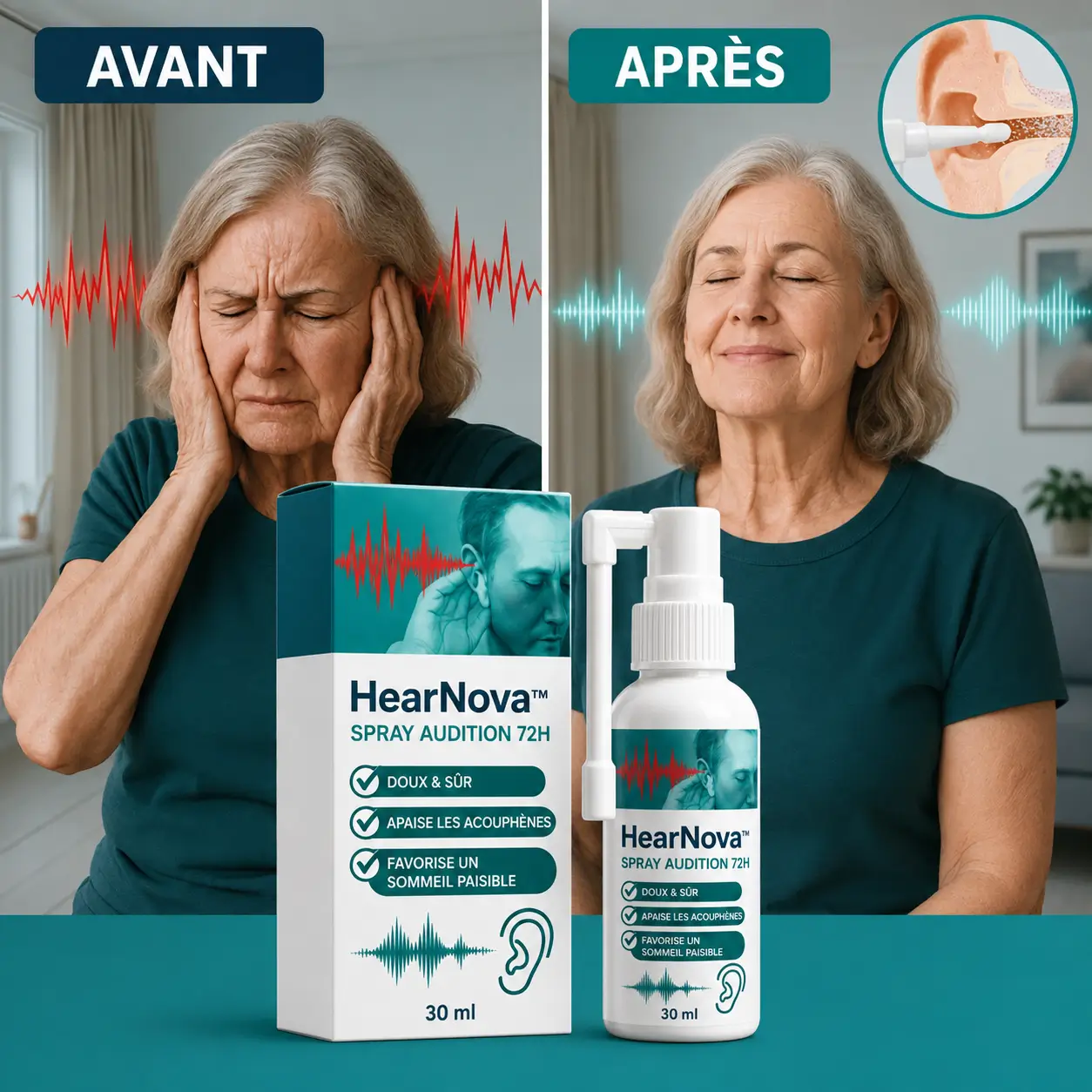 HearNova préparation liquide dont les composants ne sont pas détaillés