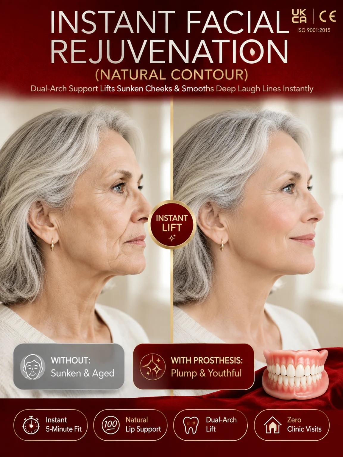 Removable Upper And Lower Dentures