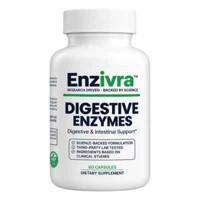 Enzivra capsules with plant-derived bromelain and papain
