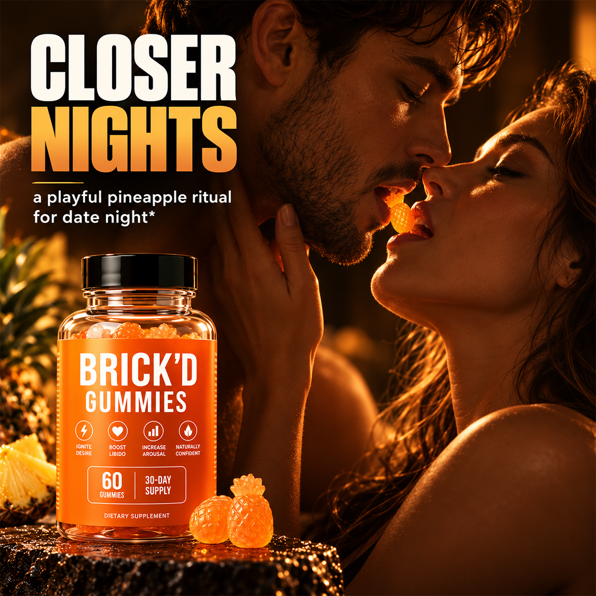 BRICK'D Gummies Pineapple Botanical Blend