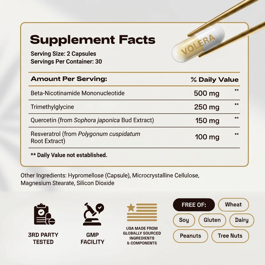 Volera formula containing 150 mg of quercetin per serving