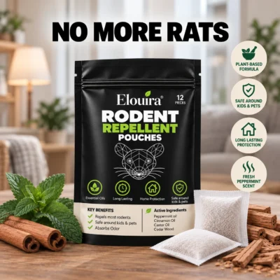Elouira rodent repellent bag containing 12 individual sachets