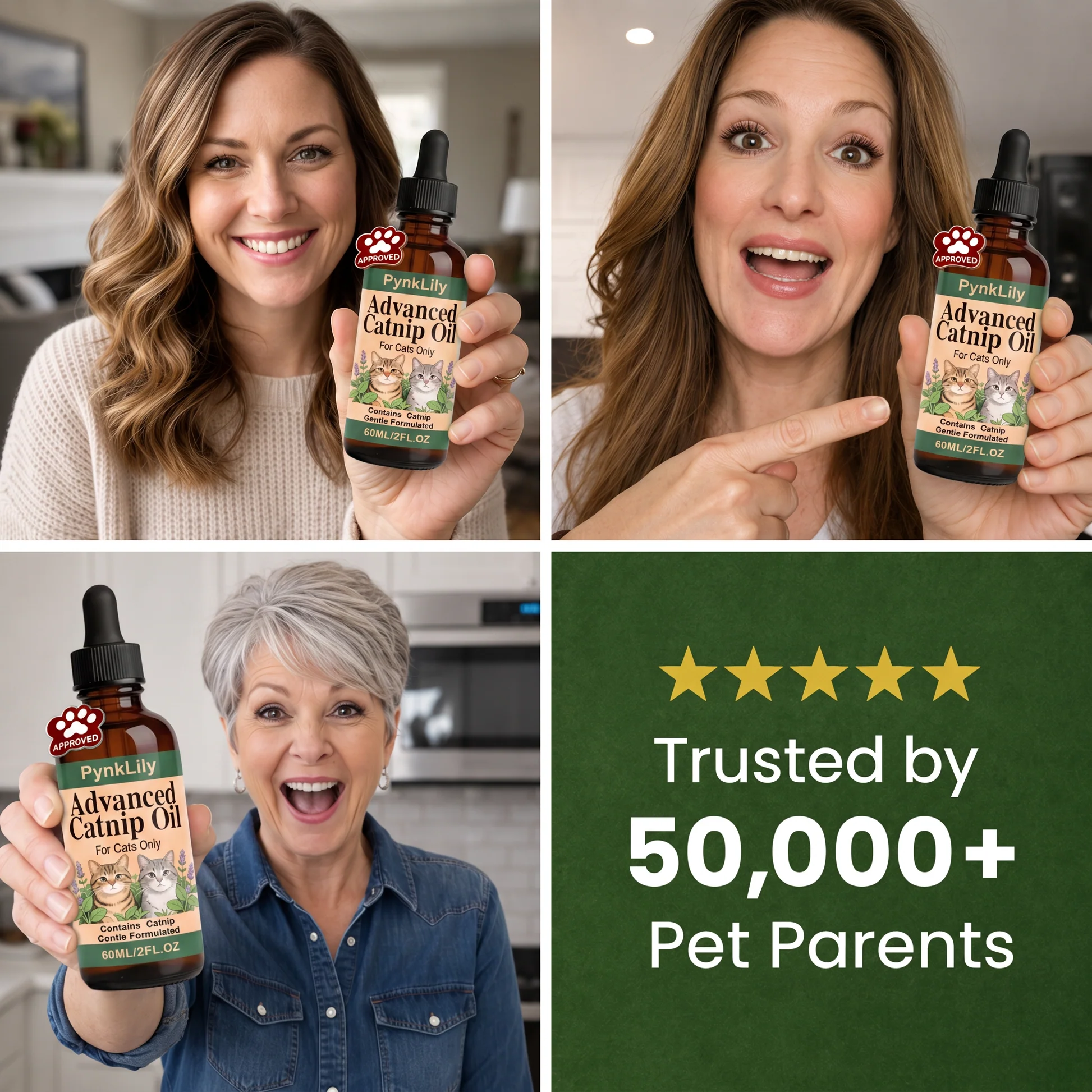 Pynklily formula combining catnip, hemp seed and turmeric extracts