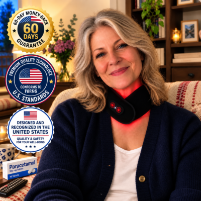 Lumavive heated neck wrap with three selectable heat levels