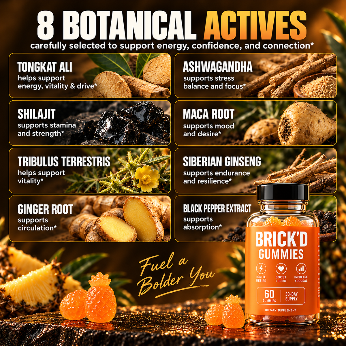 Pineapple Gummies With Tongkat Ali