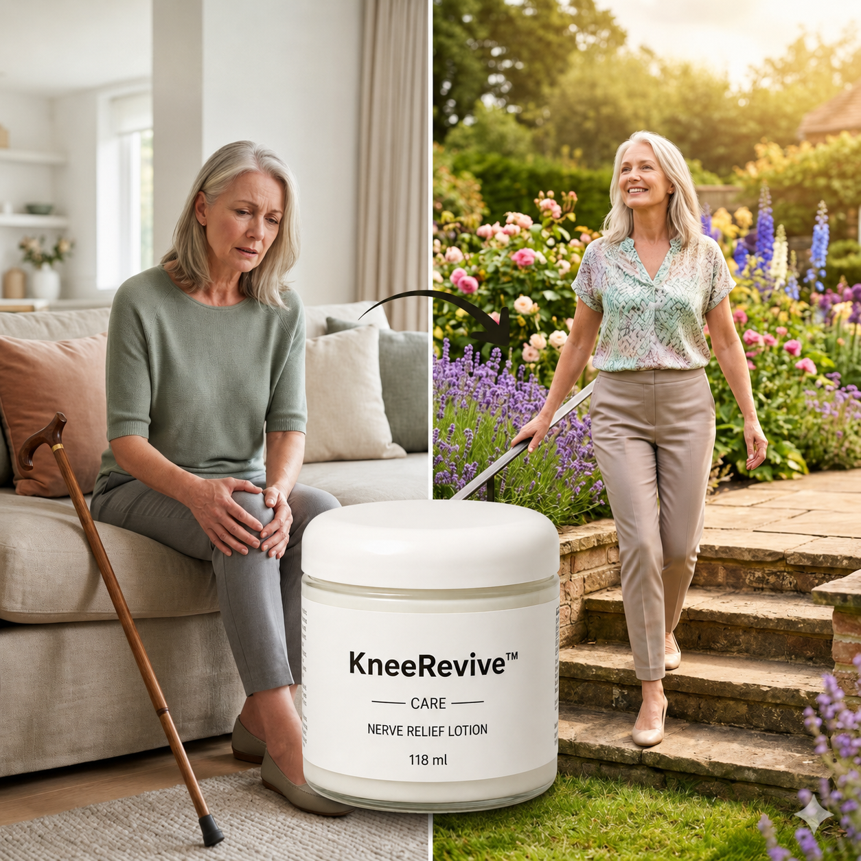 KneeRevive topical lotion retained in its original packaging